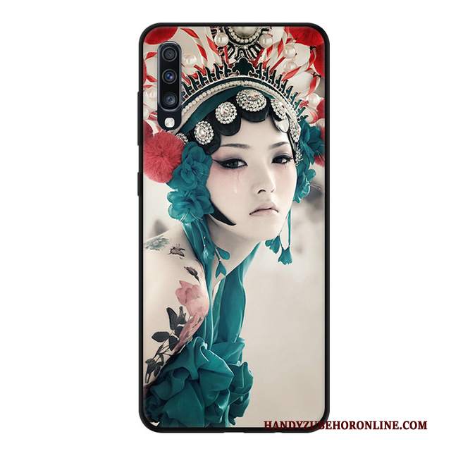 Custodia Samsung Galaxy A70 Silicone Morbidotelefono, Cover Samsung Galaxy A70 Protezione Anti-caduta Macchiati