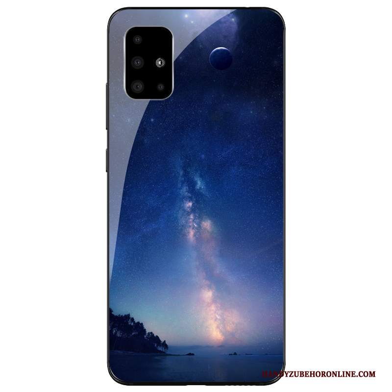 Custodia Samsung Galaxy A71 Silicone Blutelefono, Cover Samsung Galaxy A71 Creativo Vetro Borse