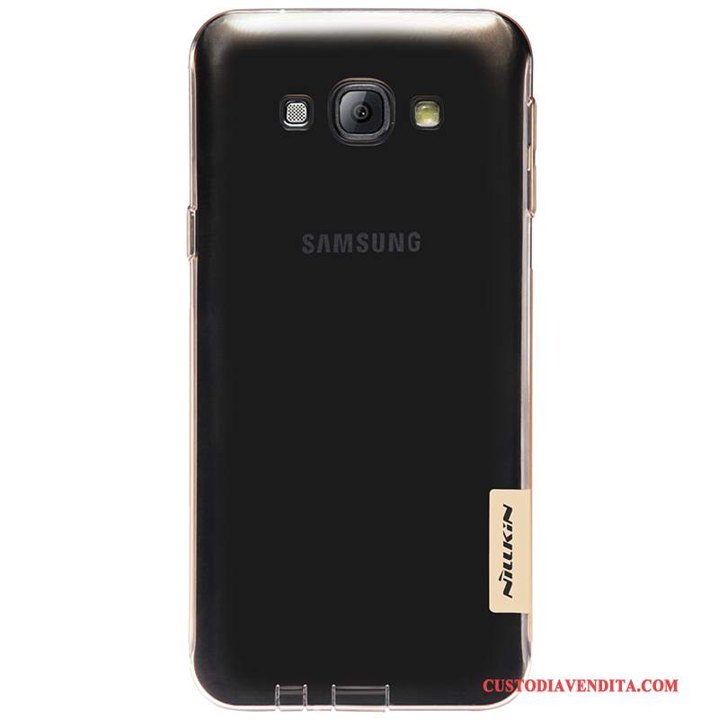 Custodia Samsung Galaxy A8 Protezione Morbido Trasparente, Cover Samsung Galaxy A8 Oro Nero