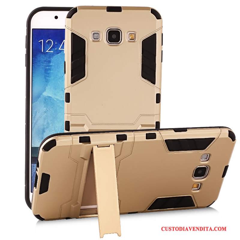 Custodia Samsung Galaxy A8 Protezione Supporto Tendenza, Cover Samsung Galaxy A8 Anti-caduta Oro