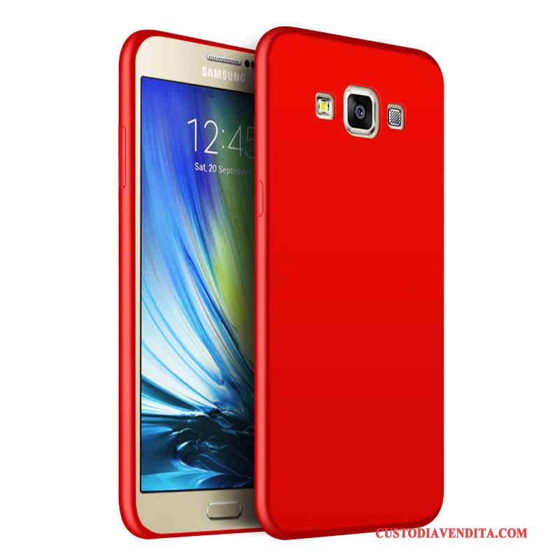 Custodia Samsung Galaxy A8 Silicone Rosso Tendenza, Cover Samsung Galaxy A8 Protezione Anti-caduta Macchiati