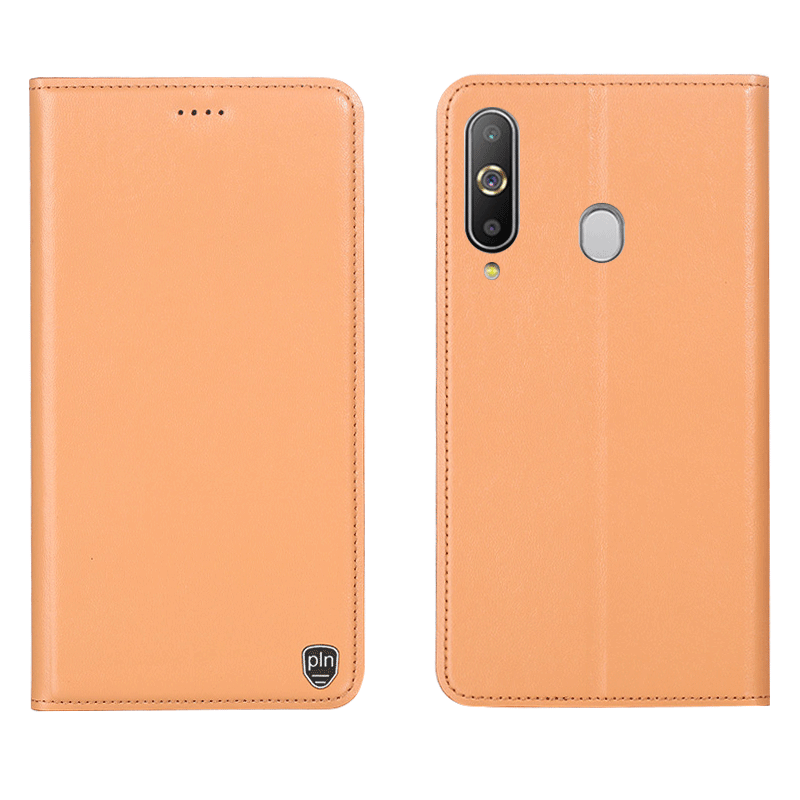 Custodia Samsung Galaxy A8s Pelle Telefono Giallo, Cover Samsung Galaxy A8s Protezione Modello Anti-caduta