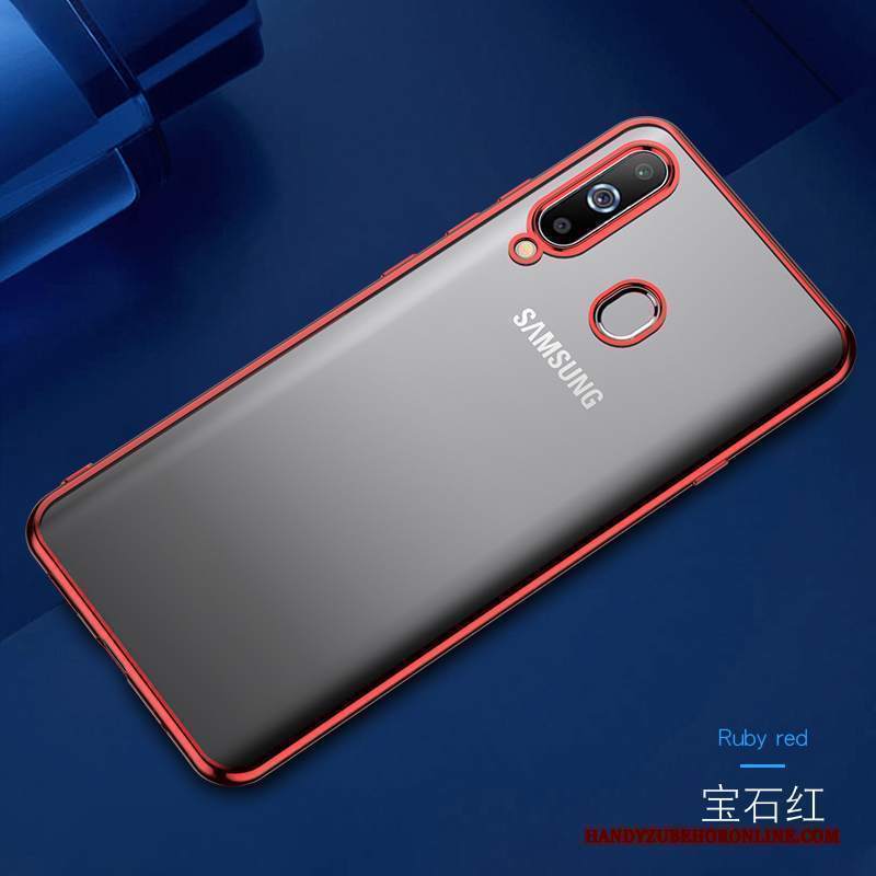 Custodia Samsung Galaxy A8s Silicone Tutto Incluso Trasparente, Cover Samsung Galaxy A8s Creativo Rosso Anti-caduta