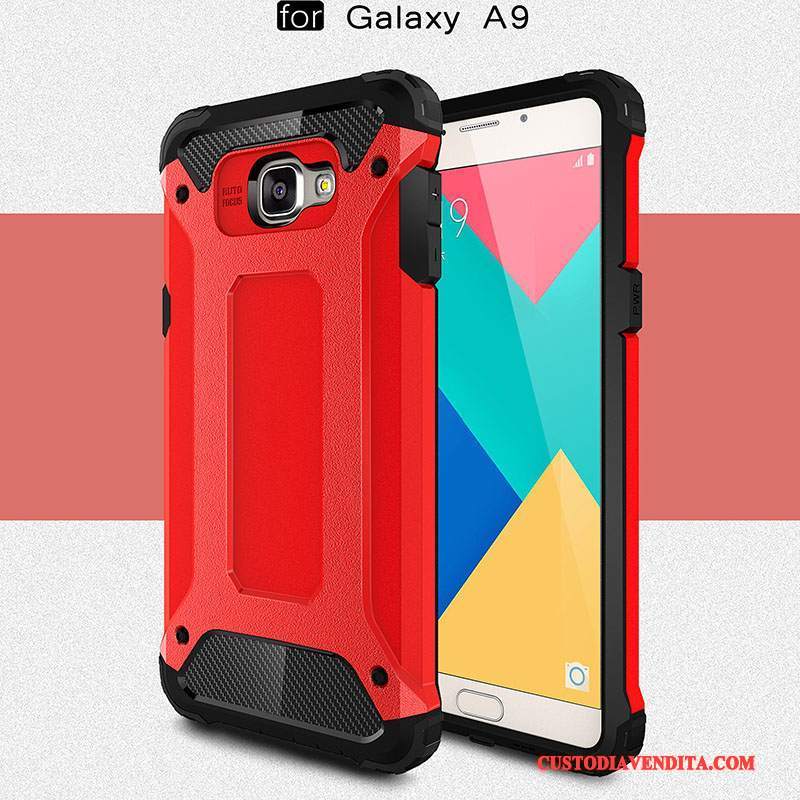 Custodia Samsung Galaxy A9 Silicone Maglia Alto, Cover Samsung Galaxy A9 Protezione Rossotelefono