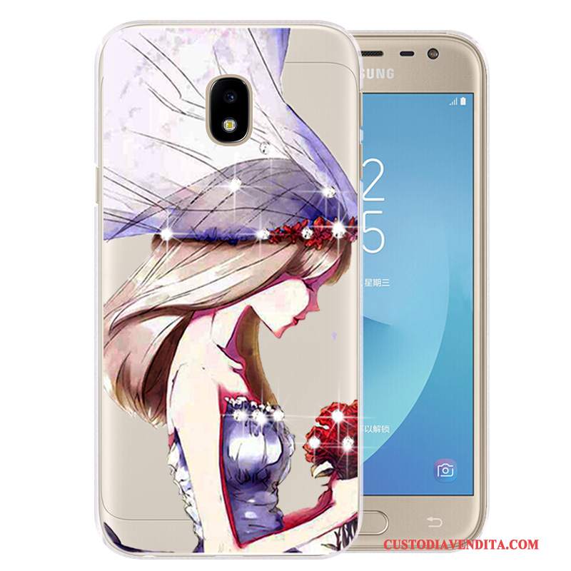 Custodia Samsung Galaxy J3 2017 Protezione Anti-cadutatelefono, Cover Samsung Galaxy J3 2017 Cartone Animato Di Personalità Porpora