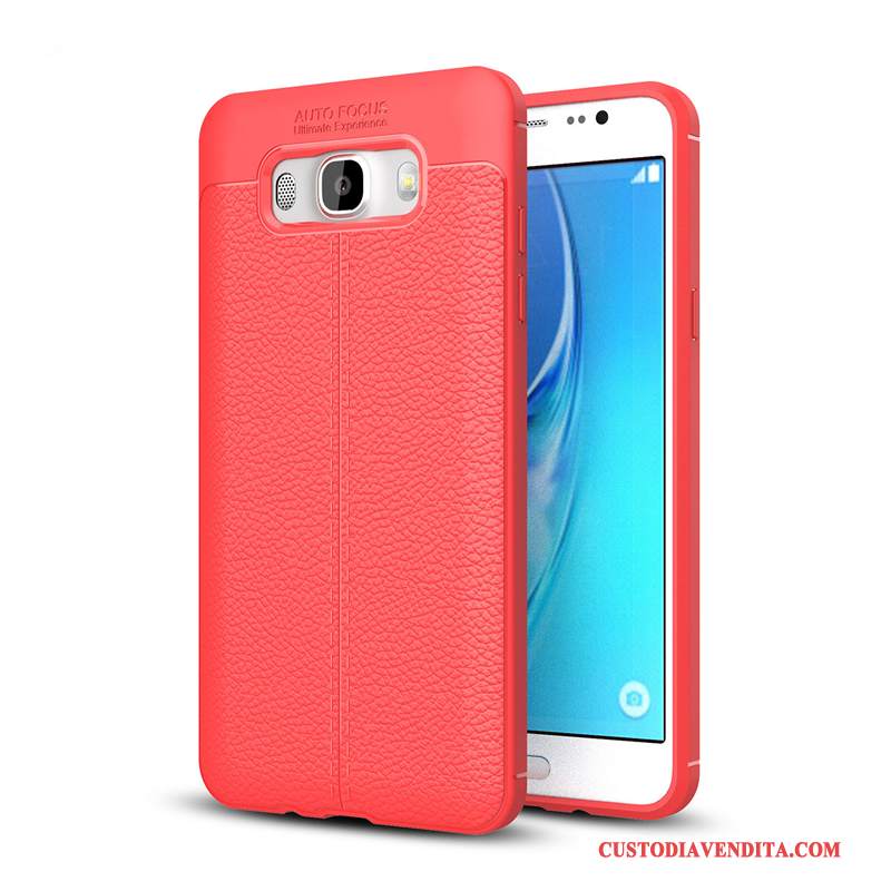 Custodia Samsung Galaxy J5 2016 Pelle Modellotelefono, Cover Samsung Galaxy J5 2016 Protezione Rosso Anti-caduta