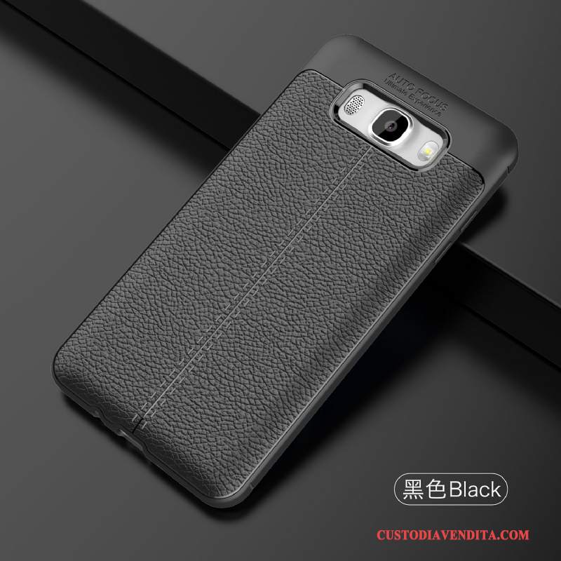 Custodia Samsung Galaxy J5 2016 Pelle Nero Anti-caduta, Cover Samsung Galaxy J5 2016 Protezione Di Personalitàtelefono