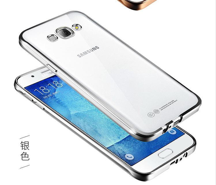 Custodia Samsung Galaxy J5 2016 Protezione Anti-caduta Placcatura, Cover Samsung Galaxy J5 2016 Sottili Trasparente