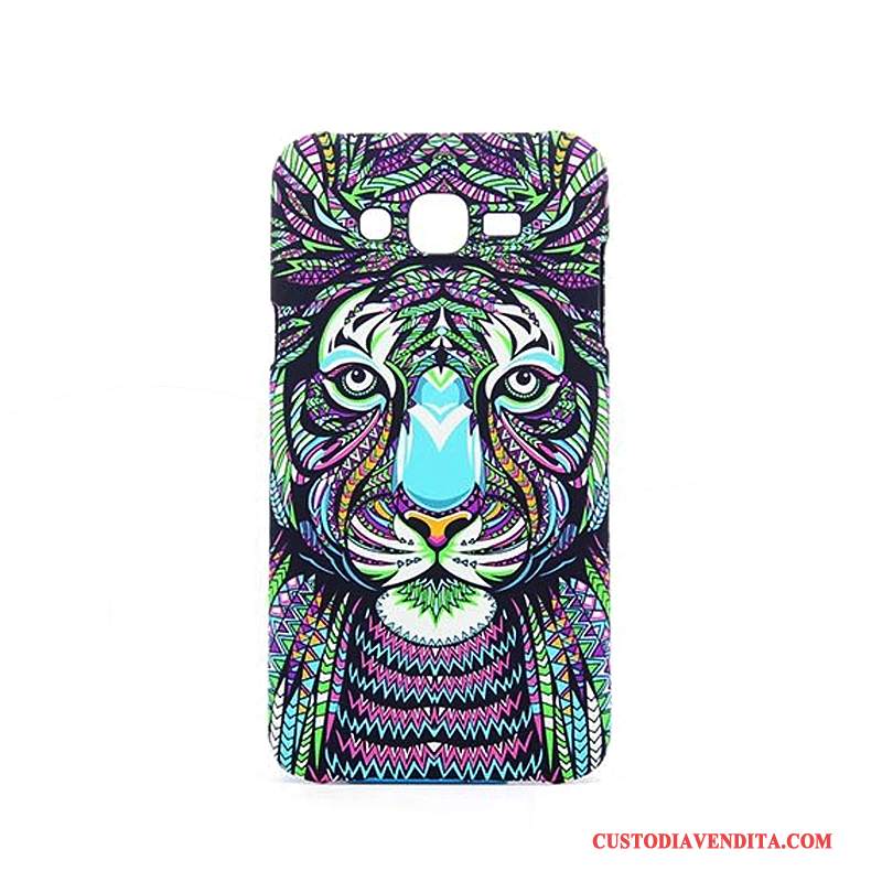 Custodia Samsung Galaxy J7 2015 Cartone Animato Animale Luminoso, Cover Samsung Galaxy J7 2015 Colore Difficile Macchiati