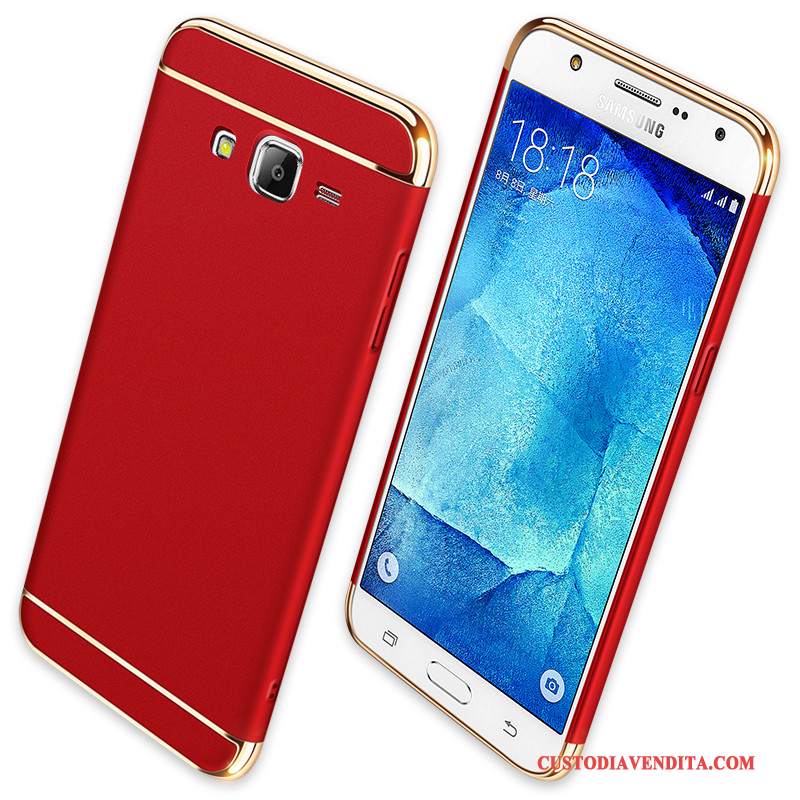 Custodia Samsung Galaxy J7 2015 Protezione Rosso Macchiati, Cover Samsung Galaxy J7 2015 Tutto Incluso Difficile