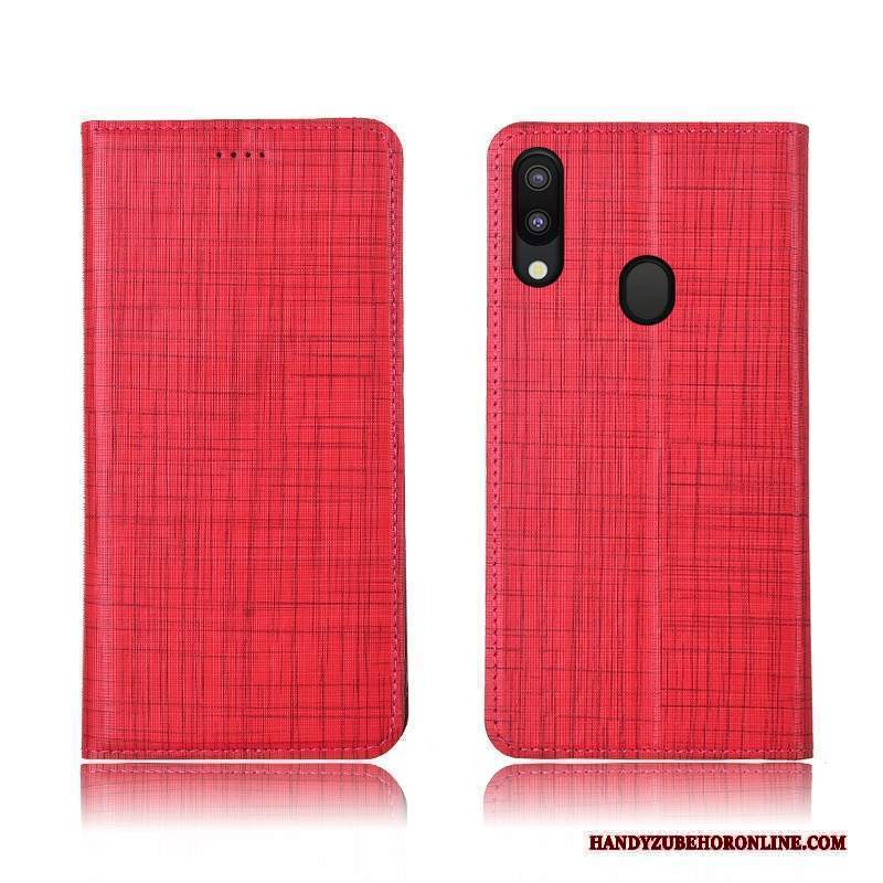 Custodia Samsung Galaxy M20 Silicone Tutto Incluso Morbido, Cover Samsung Galaxy M20 Protezione Rosso Macchiati