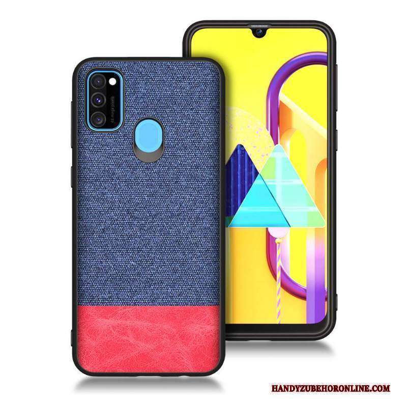 Custodia Samsung Galaxy M30s Silicone Morbido Blu, Cover Samsung Galaxy M30s Protezione Tutto Incluso Anti-caduta