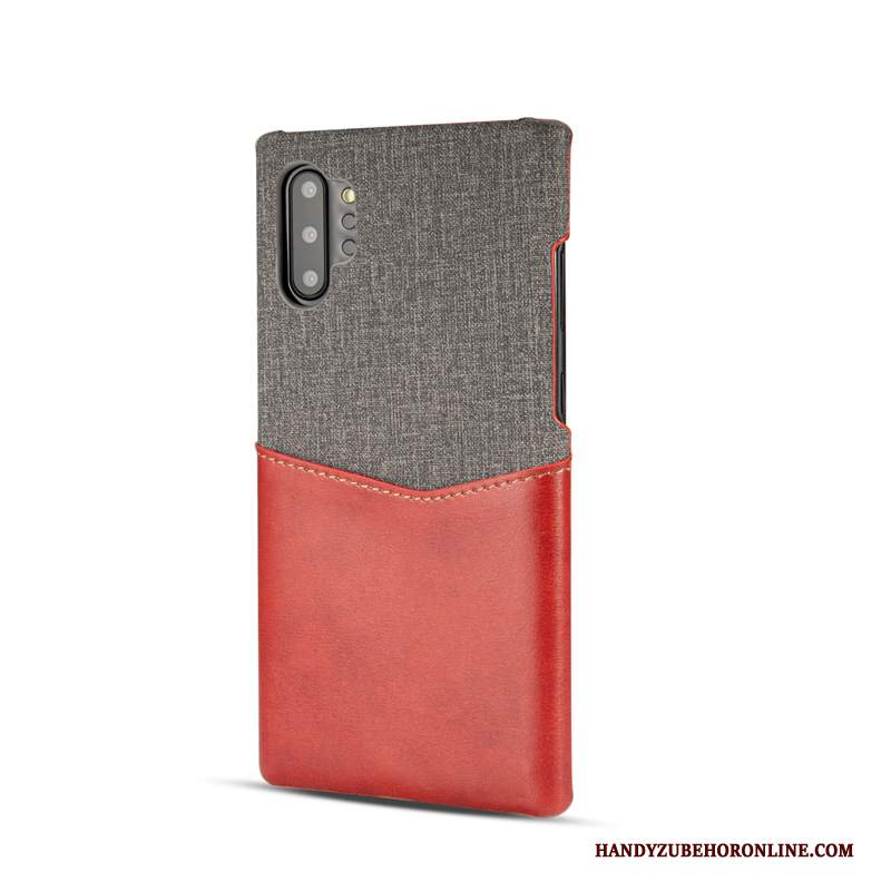 Custodia Samsung Galaxy Note 10+ Carta Rosso, Cover Samsung Galaxy Note 10+ Telefono Anti-caduta