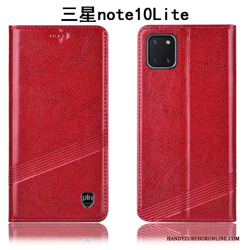 Custodia Samsung Galaxy Note 10 Lite Protezione Telefono Rosso, Cover Samsung Galaxy Note 10 Lite Pelle Anti-caduta Tutto Incluso