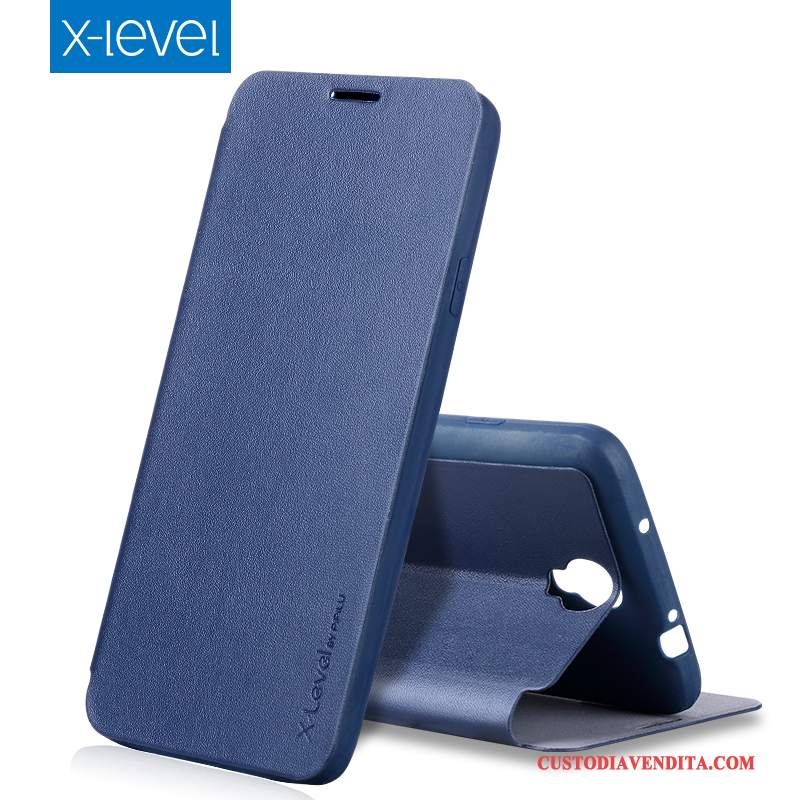 Custodia Samsung Galaxy Note 3 Pelle Telefono Sottile, Cover Samsung Galaxy Note 3 Folio Tutto Incluso Blu Scuro