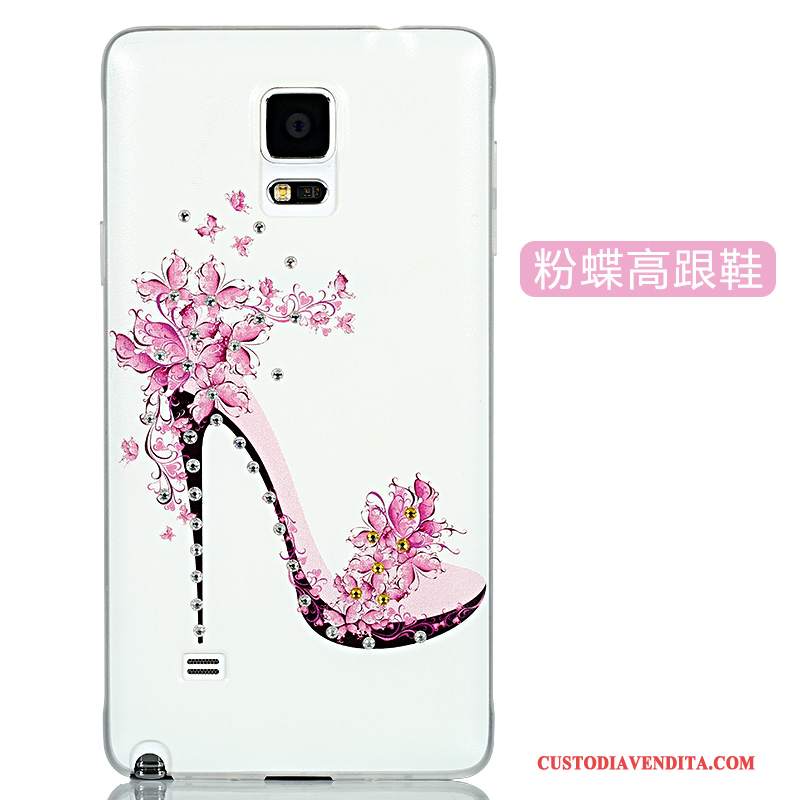 Custodia Samsung Galaxy Note 4 Cartone Animato Sottile Rosa, Cover Samsung Galaxy Note 4 Protezione Bellotelefono