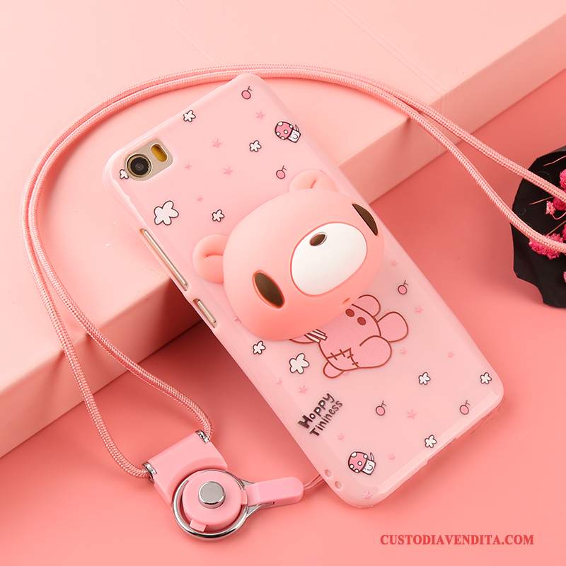 Custodia Samsung Galaxy Note 4 Cartone Animato Telefono Anti-caduta, Cover Samsung Galaxy Note 4 Silicone Tendenza Rosa