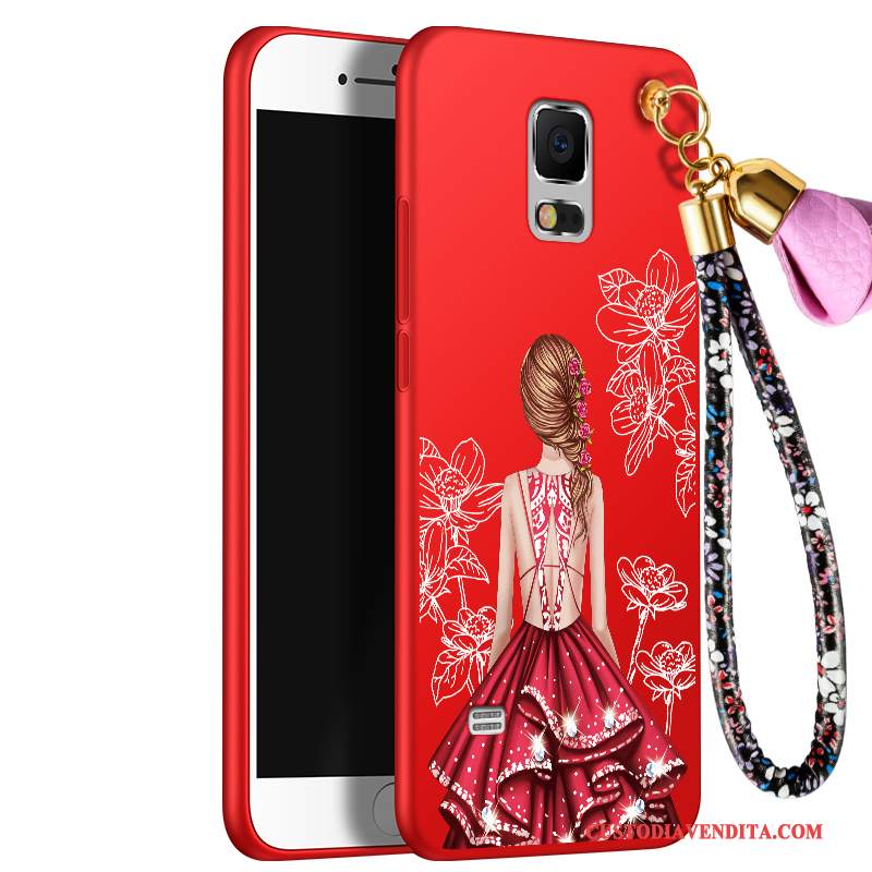 Custodia Samsung Galaxy Note 4 Creativo Morbidotelefono, Cover Samsung Galaxy Note 4 Silicone Rosso Anti-caduta