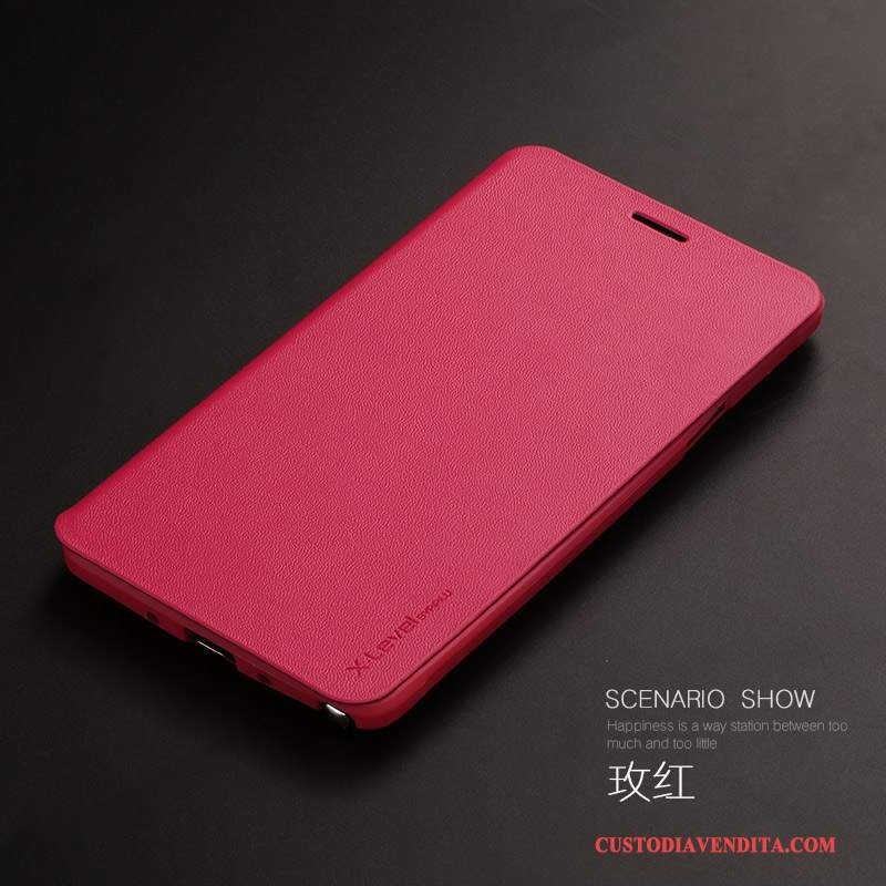 Custodia Samsung Galaxy Note 4 Folio Rosso Tutto Incluso, Cover Samsung Galaxy Note 4 Pelle Sottiletelefono
