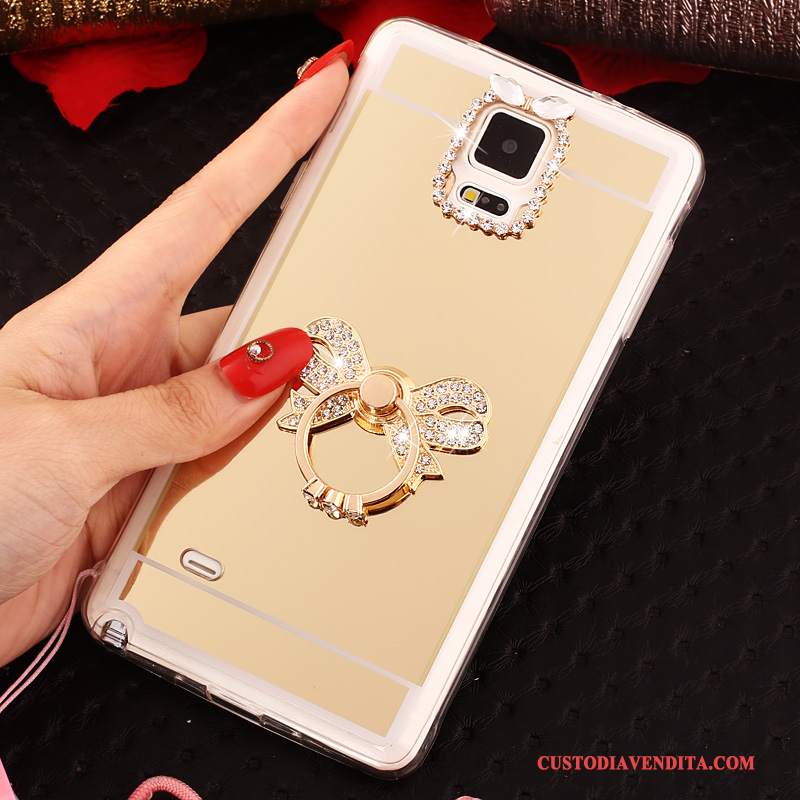 Custodia Samsung Galaxy Note 4 Protezione Morbido Oro, Cover Samsung Galaxy Note 4 Telefono Ornamenti Appesi