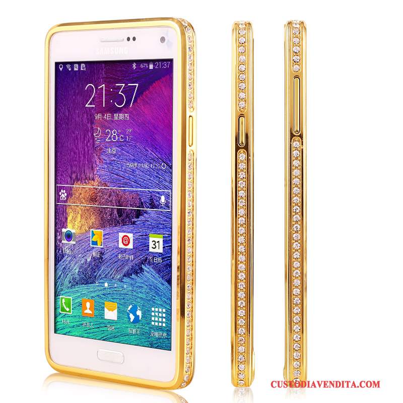 Custodia Samsung Galaxy Note 4 Protezione Telaio Metallo, Cover Samsung Galaxy Note 4 Tendenzatelefono