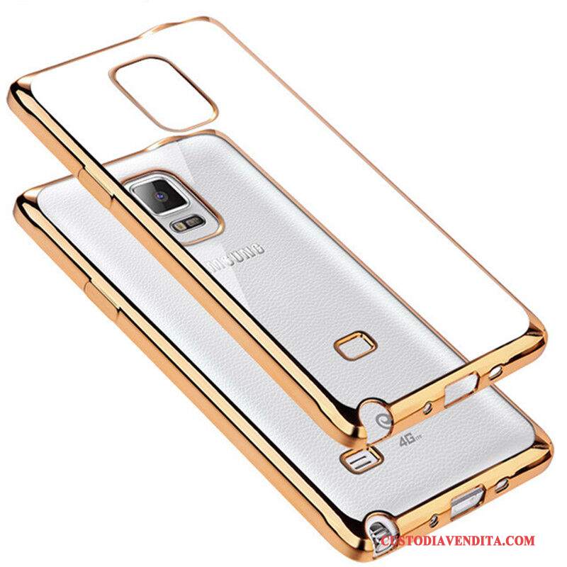 Custodia Samsung Galaxy Note 4 Silicone Placcatura Morbido, Cover Samsung Galaxy Note 4 Protezione Trasparentetelefono