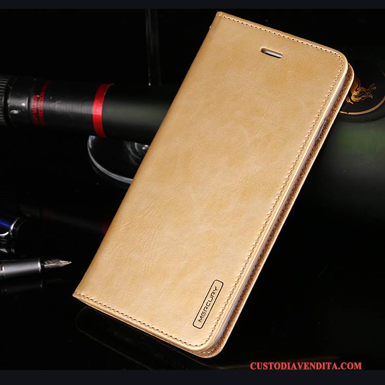 Custodia Samsung Galaxy Note 5 Folio Anti-caduta Morbido, Cover Samsung Galaxy Note 5 Protezione Tutto Incluso Oro