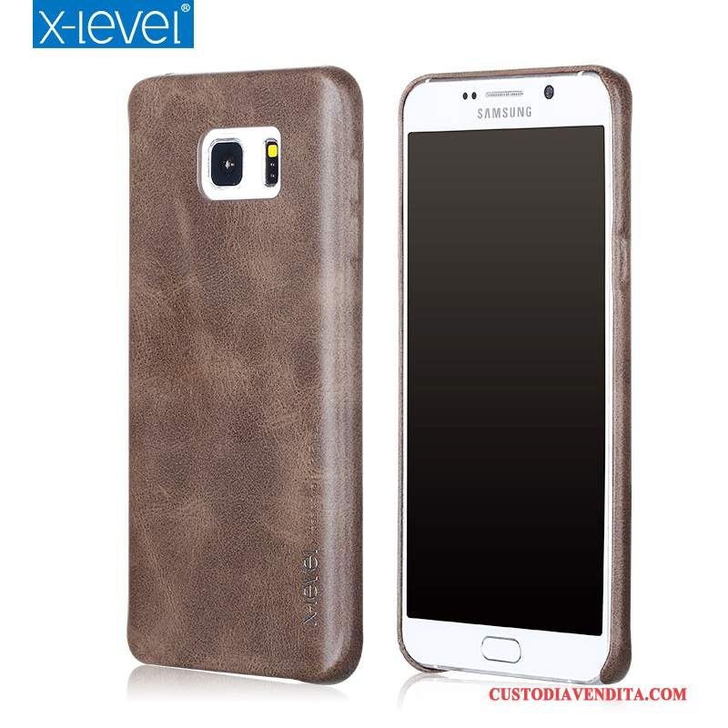 Custodia Samsung Galaxy Note 5 Pelle Sottile Affari, Cover Samsung Galaxy Note 5 Protezione Anti-caduta Marrone