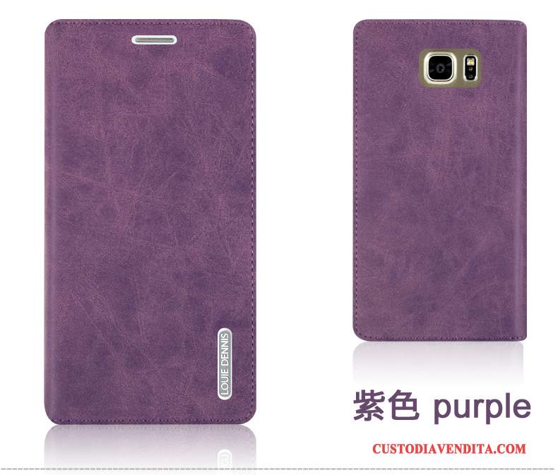 Custodia Samsung Galaxy Note 5 Protezione Porporatelefono, Cover Samsung Galaxy Note 5 Pelle Durevole