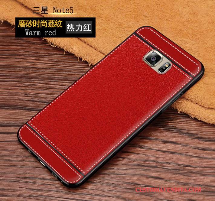 Custodia Samsung Galaxy Note 5 Protezione Rosso Macchiati, Cover Samsung Galaxy Note 5 Tendenza Anti-caduta