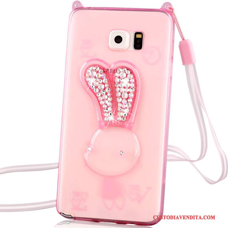 Custodia Samsung Galaxy Note 5 Silicone Ornamenti Appesi Rosa, Cover Samsung Galaxy Note 5 Protezione Telefono