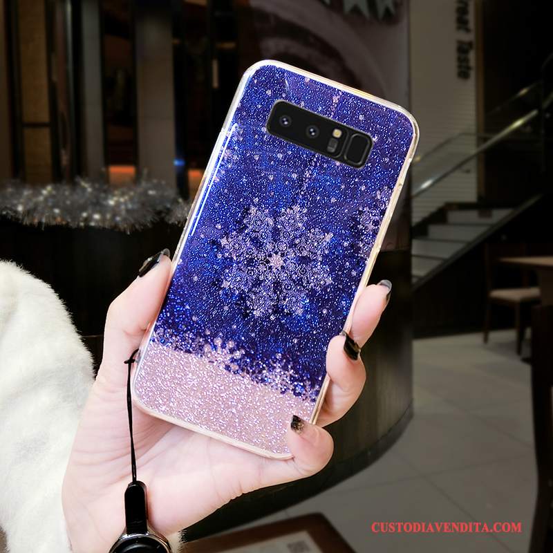 Custodia Samsung Galaxy Note 8 Creativo Difficile Blu, Cover Samsung Galaxy Note 8 Morbido Di Personalità