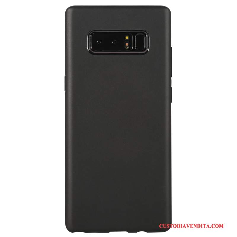 Custodia Samsung Galaxy Note 8 Morbido Anti-caduta, Cover Samsung Galaxy Note 8 Nero Pu