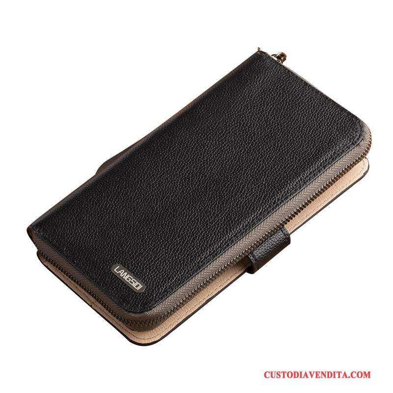 Custodia Samsung Galaxy Note 8 Pelle Pochette Ornamenti Appesi, Cover Samsung Galaxy Note 8 Portafoglio Telefono Nero