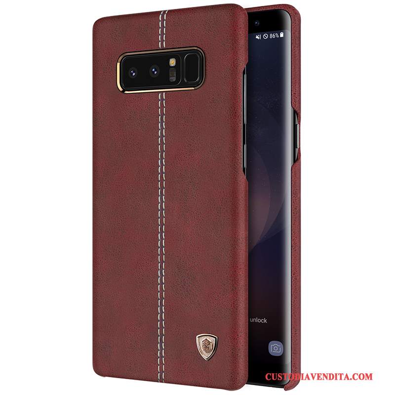 Custodia Samsung Galaxy Note 8 Pelle Telefono Oro, Cover Samsung Galaxy Note 8 Protezione Affari