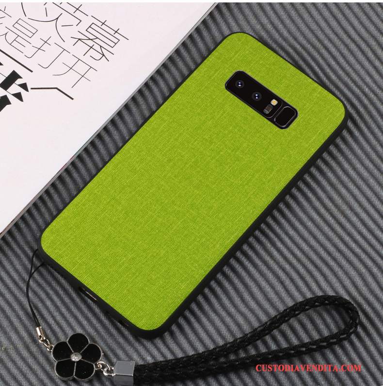 Custodia Samsung Galaxy Note 8 Pelle Tutto Inclusotelefono, Cover Samsung Galaxy Note 8 Silicone Morbido Verde