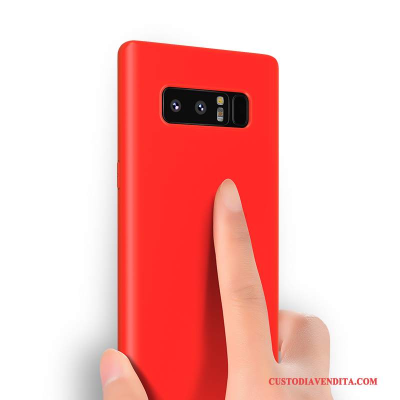 Custodia Samsung Galaxy Note 8 Silicone Sottile Rosso, Cover Samsung Galaxy Note 8 Creativo Telefono Tutto Incluso