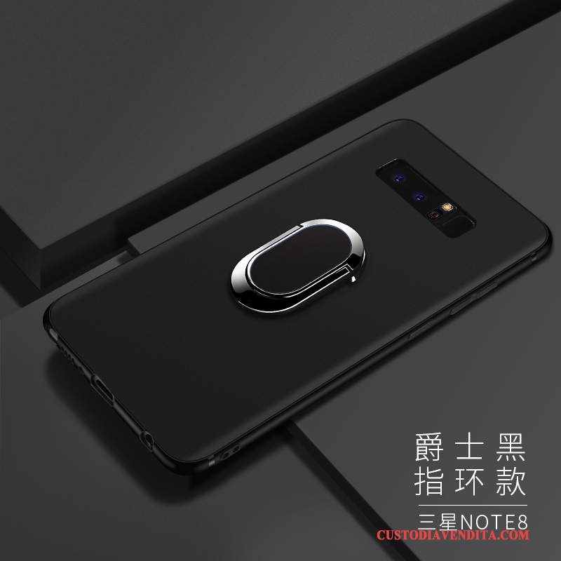 Custodia Samsung Galaxy Note 8 Silicone Tutto Incluso Anti-caduta, Cover Samsung Galaxy Note 8 Nero Morbido