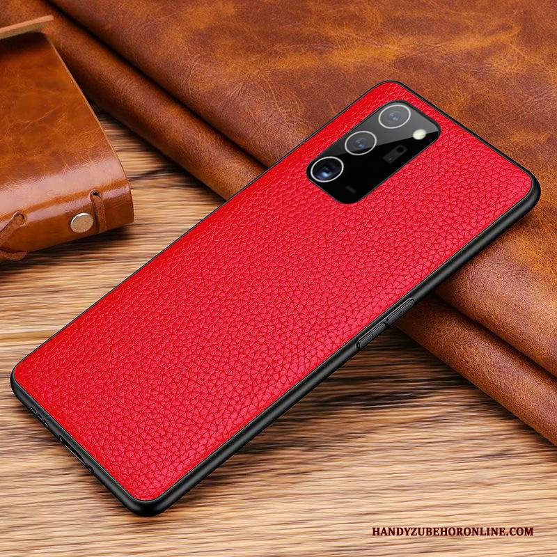 Custodia Samsung Galaxy Note20 Pelle Tutto Incluso Rosso, Cover Samsung Galaxy Note20 Telefono Coperchio Posteriore