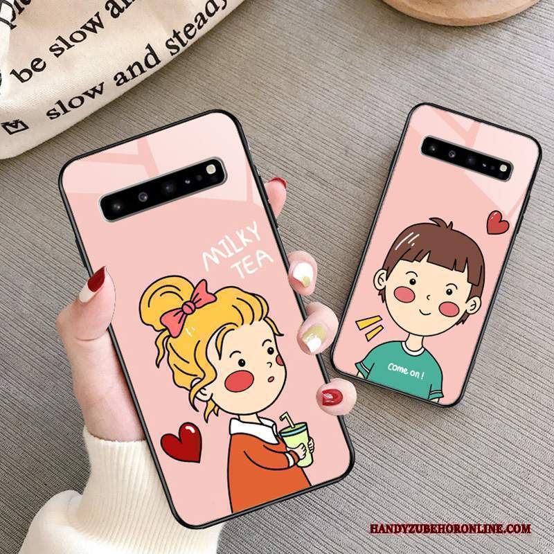 Custodia Samsung Galaxy S10 5g Silicone Anti-caduta Tutto Incluso, Cover Samsung Galaxy S10 5g Creativo Vetro Morbido