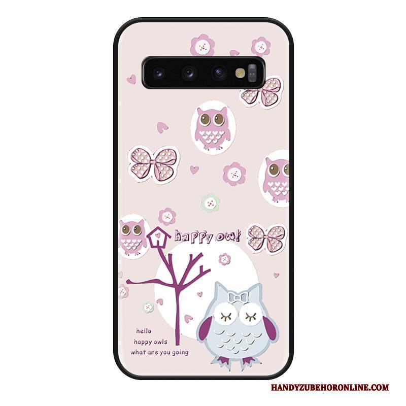 Custodia Samsung Galaxy S10 Creativo Telefono Marchio Di Tendenza, Cover Samsung Galaxy S10 Protezione Net Red Rosa