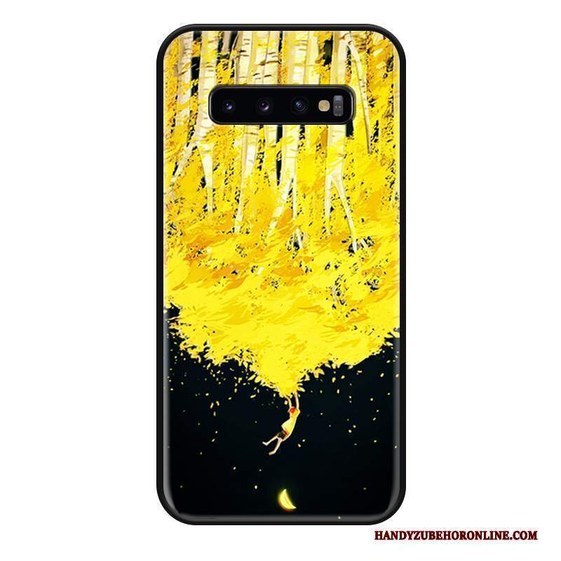 Custodia Samsung Galaxy S10 Creativo Tutto Incluso Giallo, Cover Samsung Galaxy S10 Goffratura Anti-caduta Di Personalità