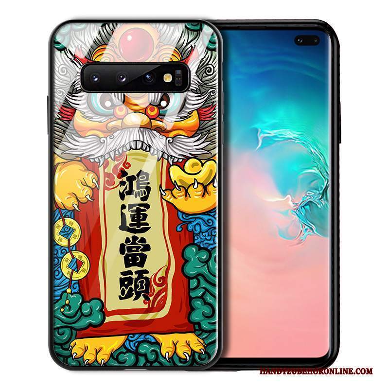 Custodia Samsung Galaxy S10+ Creativo Verde Tutto Incluso, Cover Samsung Galaxy S10+ Silicone Marchio Di Tendenzatelefono