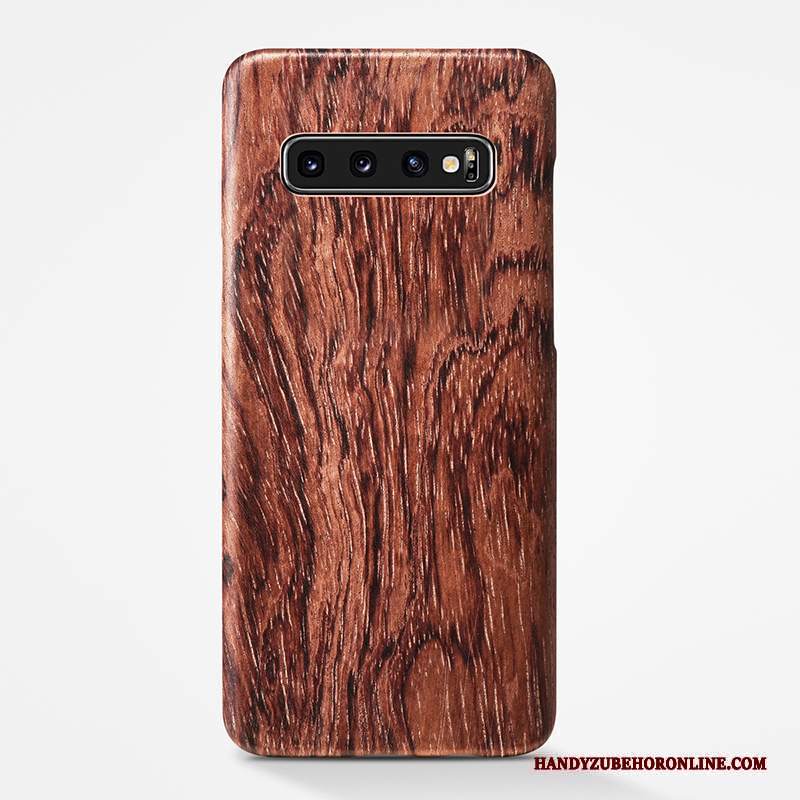 Custodia Samsung Galaxy S10+ Protezione Telefono Macchiati, Cover Samsung Galaxy S10+ Legno Sottile