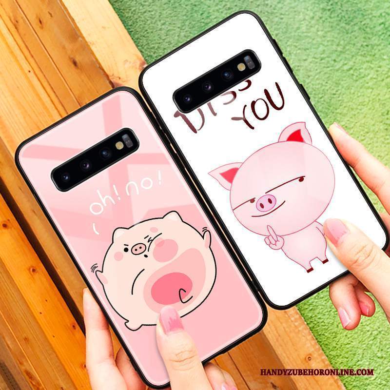 Custodia Samsung Galaxy S10 Silicone Di Personalità Tendenza, Cover Samsung Galaxy S10 Protezione Rosa Anti-caduta