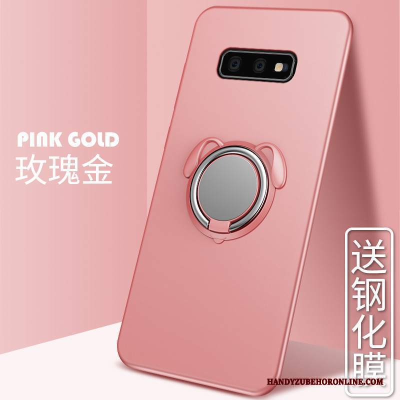 Custodia Samsung Galaxy S10e Auto Rosa, Cover Samsung Galaxy S10e Magnetico Anti-caduta