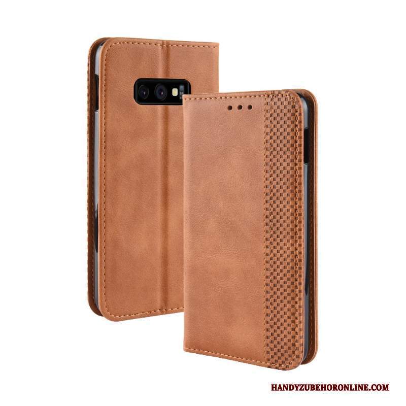 Custodia Samsung Galaxy S10e Pelle Telefono Modello, Cover Samsung Galaxy S10e Protezione Anti-caduta Carta