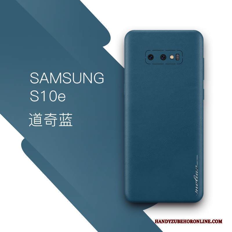 Custodia Samsung Galaxy S10e Protezione Blu Sottile, Cover Samsung Galaxy S10e Pelle Tutto Inclusotelefono