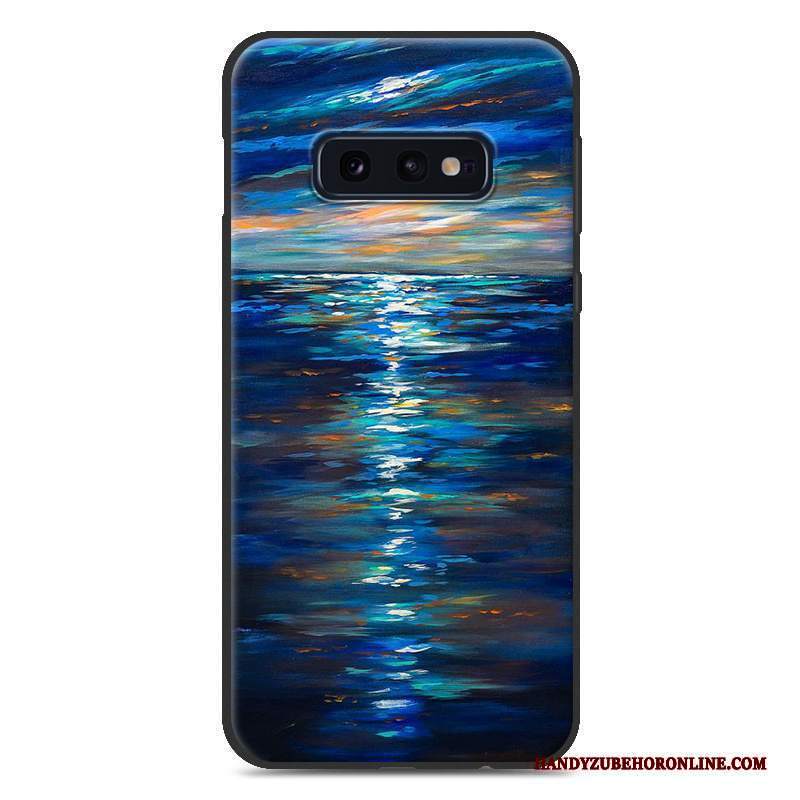 Custodia Samsung Galaxy S10e Silicone Di Personalità Blu, Cover Samsung Galaxy S10e Moda Telefono Tendenza