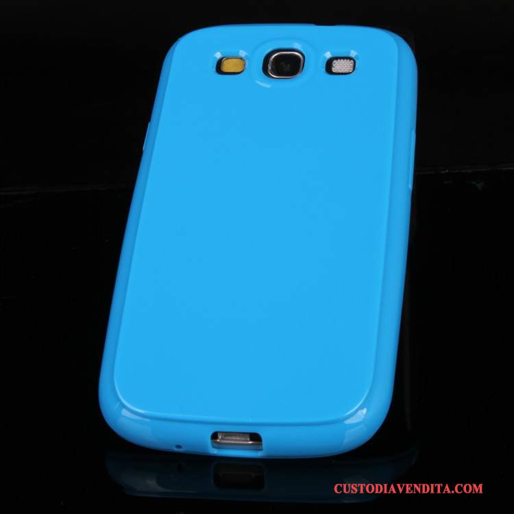 Custodia Samsung Galaxy S3 Cartone Animato Blu Morbido, Cover Samsung Galaxy S3 Silicone Telefono